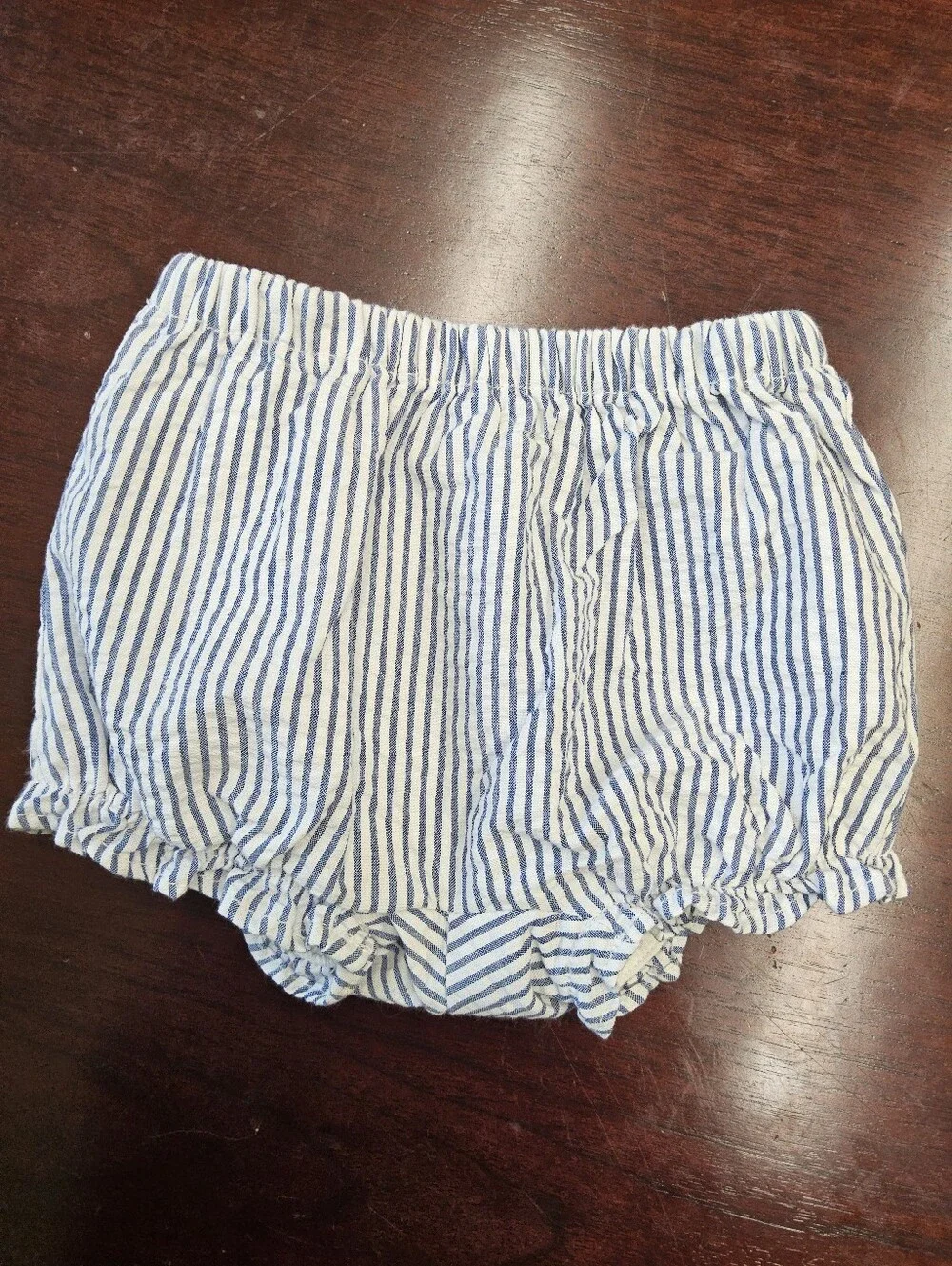 Janie and Jack Light Blue & White Seersucker Set